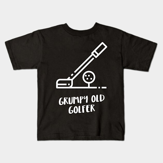 grumpy old golfer Kids T-Shirt by juinwonderland 41